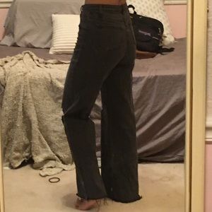 black distressed skater jeans